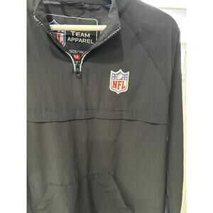 NFL Team Apparel Quarter-Zip Pullover Black Size M Youth